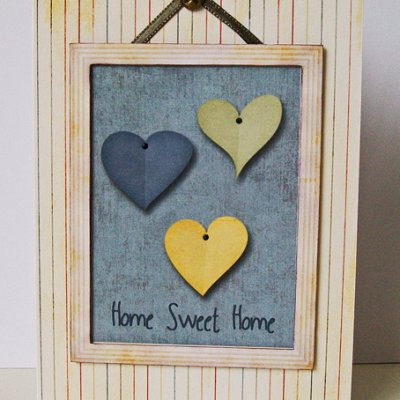 Home Sweet Home hearts card