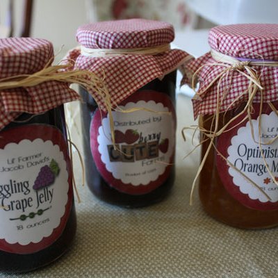 Jam jar labels