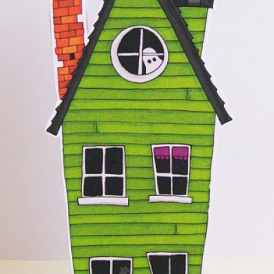 Haunted House card