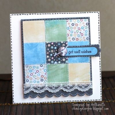 Get Well Wishes - Hybrid Card Using Fee Jardine Fallin 4 You Mixed Up Paper