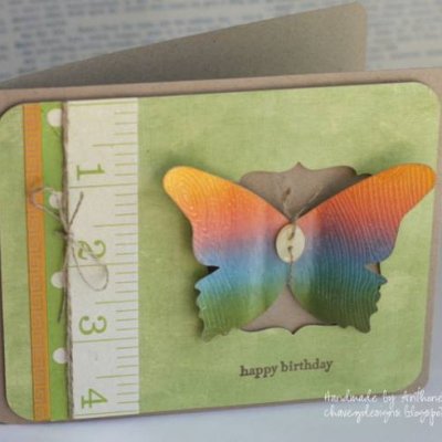 Happy Birthday - Hybrid Card Using Fee Jardine Fallin 4 You Mixed Up Papers
