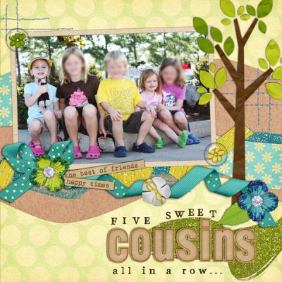 Five sweet cousins all in a row...