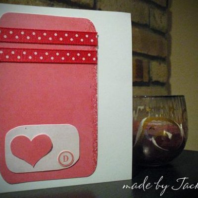 Pink Hearts & Ribbon Card