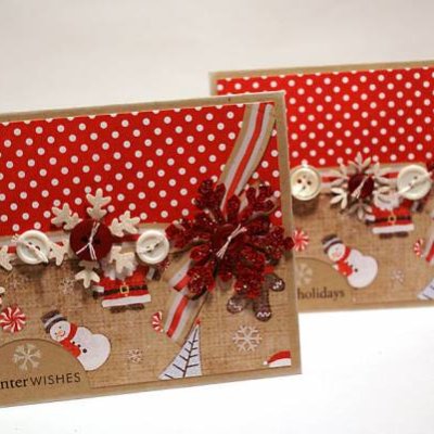 winter snowflake wishes card