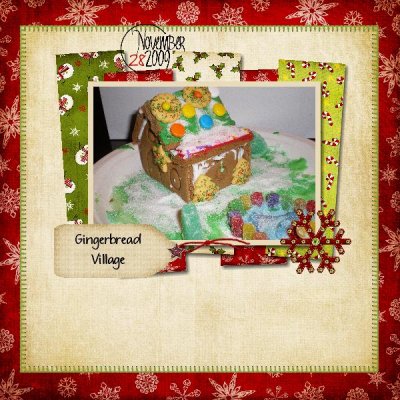 December Daily Album -- Gingerbread houses