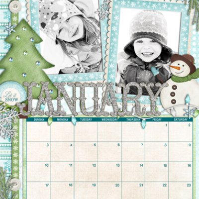 Jan Calendar Page