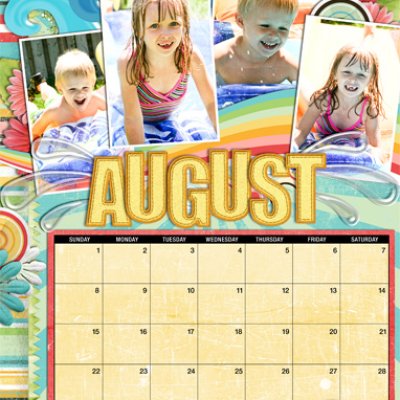 August Calendar Page