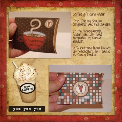 Coffee giftcard holder