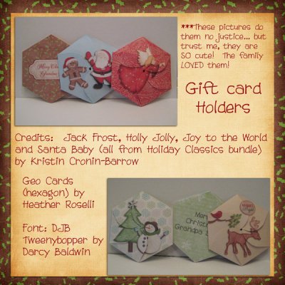 Holiday gift card holders