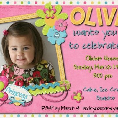 Olivia's 2nd Birthday Invite