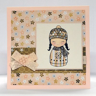 Pastel Pink Winter Card