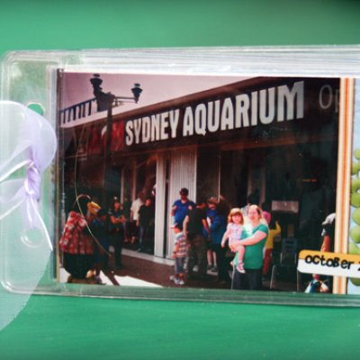 aquarium visit badge holder mini album
