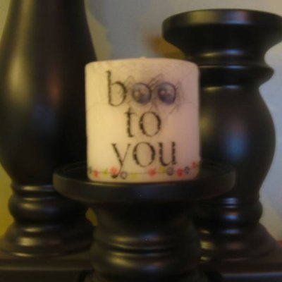 Boo To You Altered Hybrid Candle