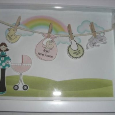 Baby Info Shadow Box