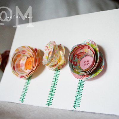 Paper Flowers Mother's Day Cards