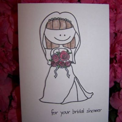 Hybrid:  Bridal Shower card