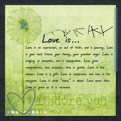 Love Is... (Baby Love Letters prompt 1)