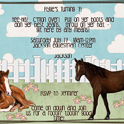 Rylie's bday invite
