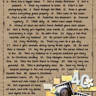 Book of Me:  40 by forty.