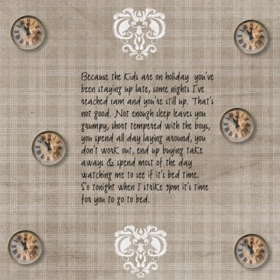 It's your clock speaking
