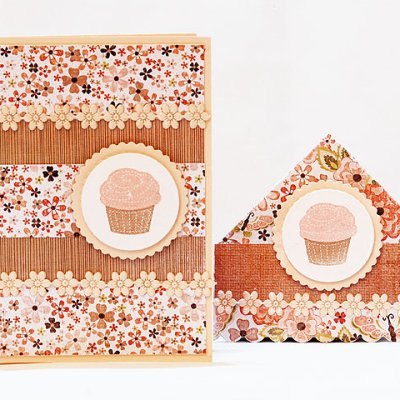 Sweet Cupcake Card and Bookmark Set