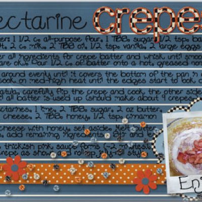 Nectarine Crepes: Recipe Card Freebie