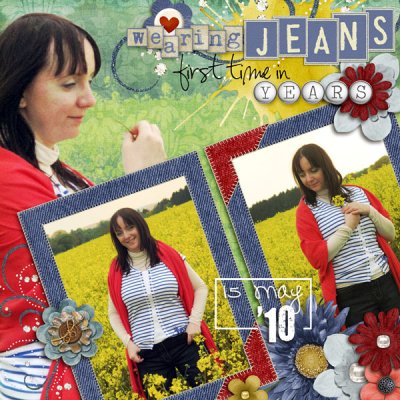 Wearing jeans first time in years