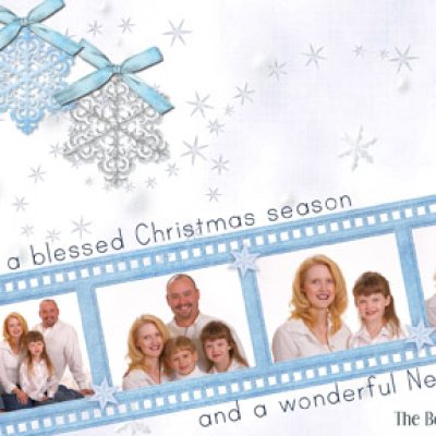 Blue Christmas card