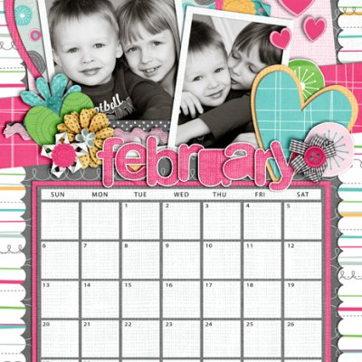Feb Calendar Page