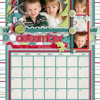 December Calendar Page