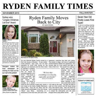 Ryden Family Times November 2010