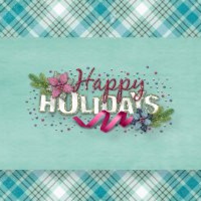 Happy Holidays label