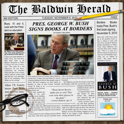 President Bush Autographing