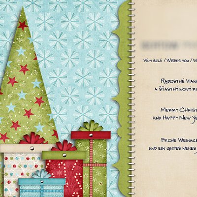 Christmas postcard for P.