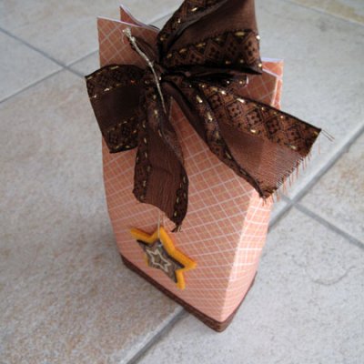 St Nicolaus treatbag :: Orange Checkered
