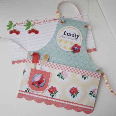 apron recipe holder