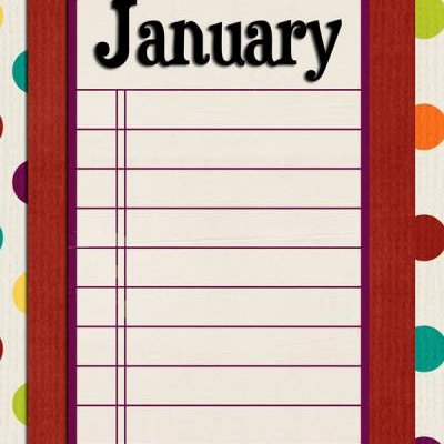 January Birthday Book Page