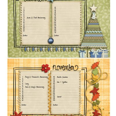 Birthday Book 2011 - November & December
