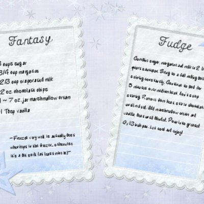 Fantasy Fudge recipe card