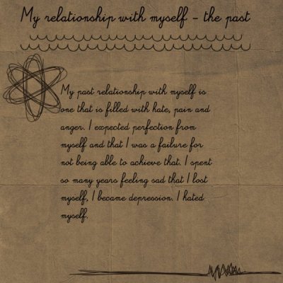 My relationship with myself - the past