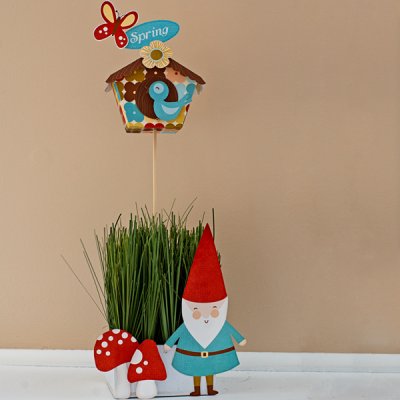Gnome/Birdhouse Centerpiece