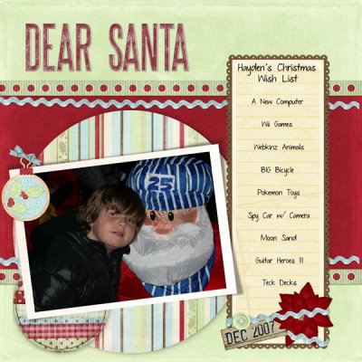 Hayden's Christmas Wish List