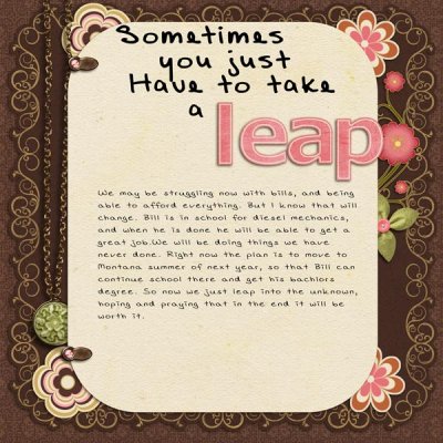 Sometime you just have to take a leap