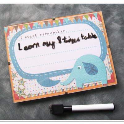 Elephant dry wipe board