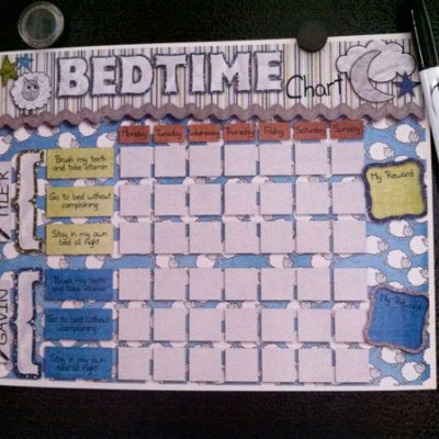 Dry Erase Bedtime Chart