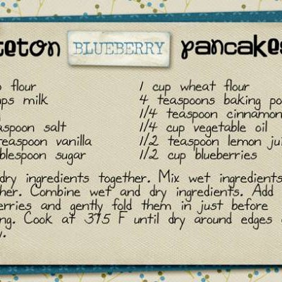 Teton Blueberry Pancakes Recipe
