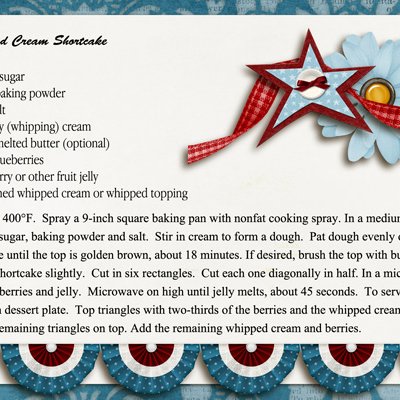 Shortcake Recipe Card