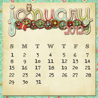 January Calendar Page