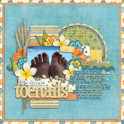 Painted toenails