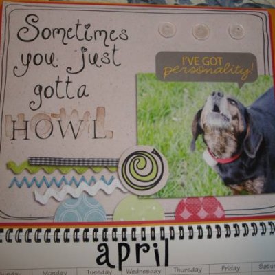 April Calendar Page - Howl